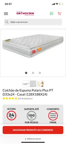 Colchão orthocrin - MUITO CONFORTÁVEL