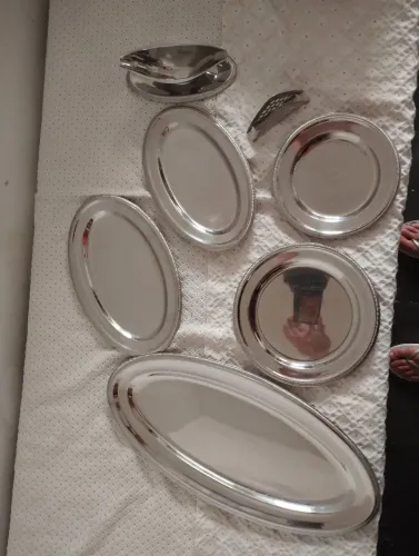 Conjunto de travessas de inox