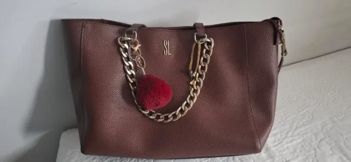 Bolsa Santa Lolla couro legítimo