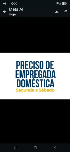 Preciso de empregada doméstica