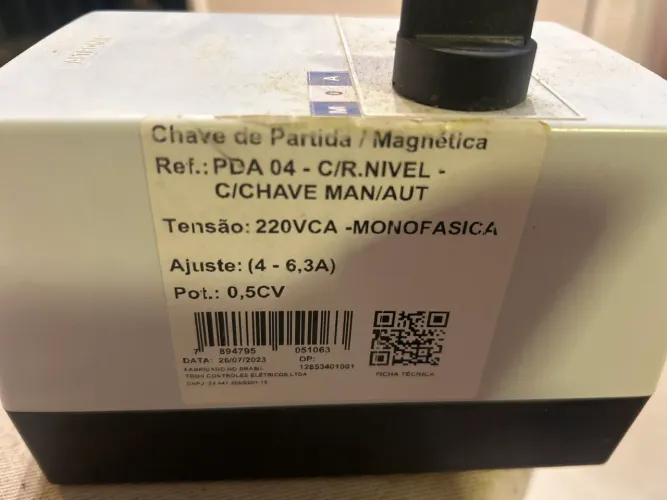 Chave de partida magnética monofásica nunca foi usado