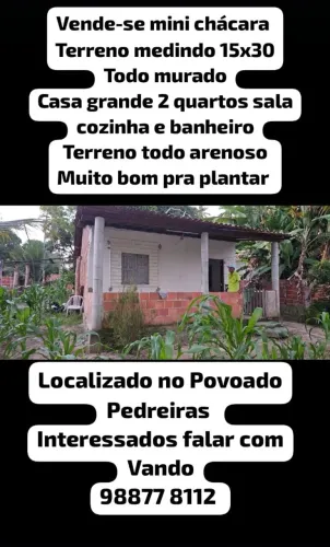 Vende-se casa no povoado Pedreiras 