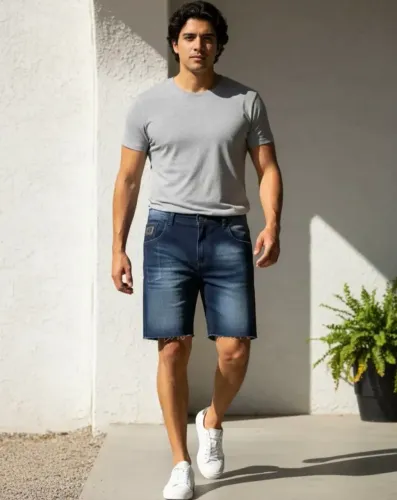 Bermuda Jeans Masculina