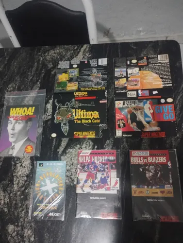 Manuais e encartes super Nintendo