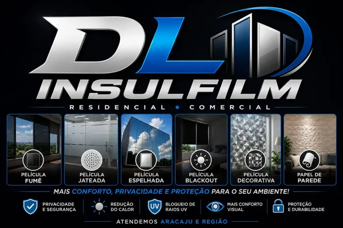 APLICAÇÃO DE PELICULA FUME, JATEADA, BLACKOUT