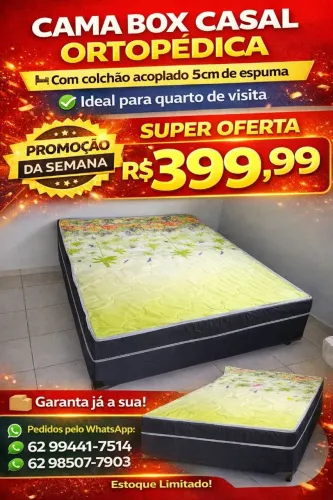 Cama box acoplado ortopédico