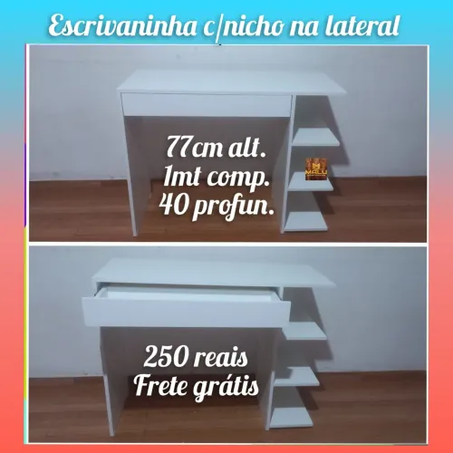 Promoção escrivaninha com nicho na lateral