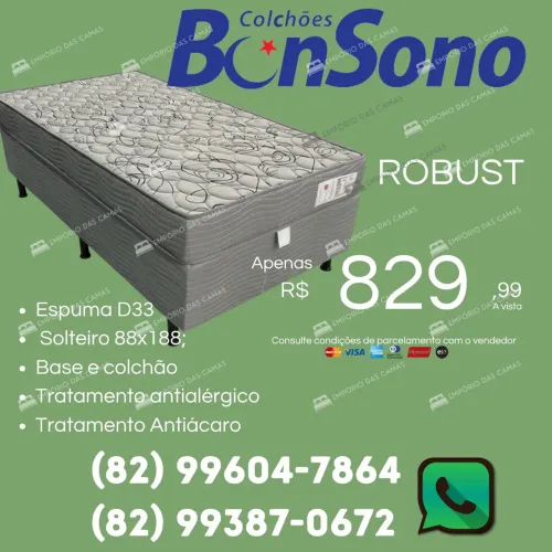 Cama solteiro espuma base e colchão d20, d33,d28 bonsono consulte disponibilidade 
