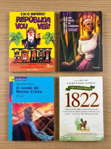 Lote Livros: História e Infantojuvenil: 1822 + Van Gogh + O Conde de Monte Cristo + Vaga-L
