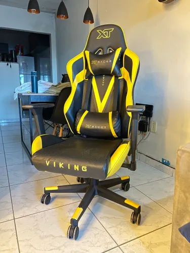 CADEIRA GAMER XT RACER VIKING - PRETA E AMARELA