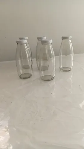 jogo de garrafas de vidro 330ml com tampa de alumínio