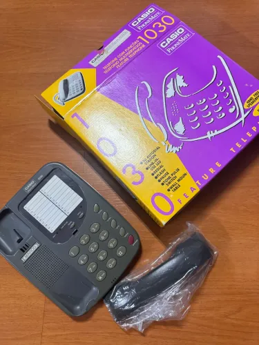 Telefone Fixo De Mesa Casio PhoneMate 1030 - Na Caixa Original (Relíquia)