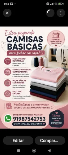 Vc outro camisa básica em casa 