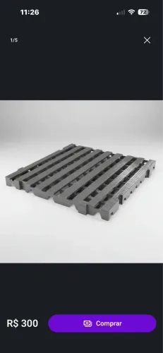 20 pallets plásticos 50x50x5cm empilháveis usados Estrado Piso Plast Reforçado