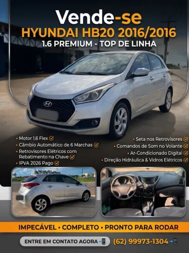 Hyundai HB20 Premium 1.6 Flex 16V Aut. 2016