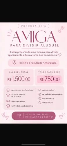 Apartamento pra dividir