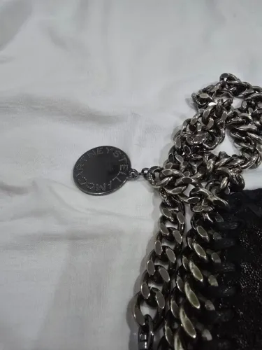 Bolsa Stella McCartney Falabella Fold-Over Tote Preta Original