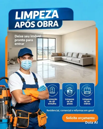 Fazemos limpeza após obra 