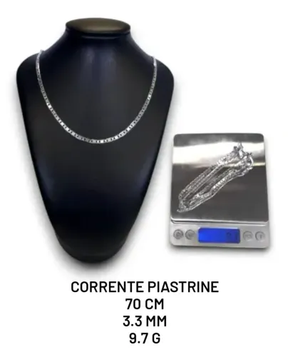 Corrente de Prata Piastrine