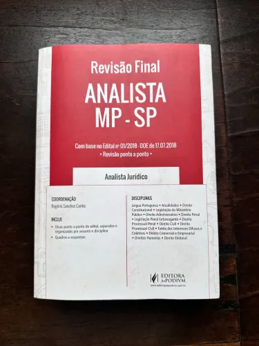 livro revisão final - Analista MPSP