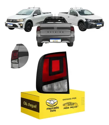 Lanterna Traseira Vw Saveiro G8 G9 2023 2024 2025 2026 L.e Esquerdo/motorista Tricolor
