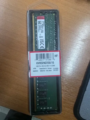 Memoria 16gb Ddr4 Kingston 3200mhz Kvr32n22s8/16