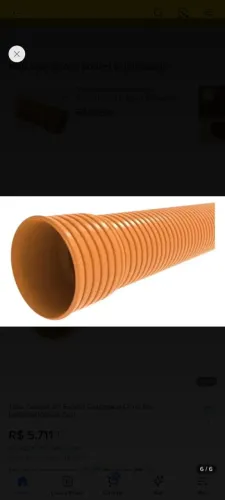 Tubo Coletor OCRE Corrugado. 400mm x 6m. Nunca usado. Últimas duas peças.