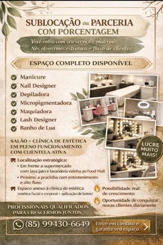 Sublocação ou parceria de espaço 