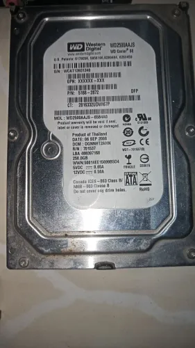 HD Western Digital (WD) de 250gb