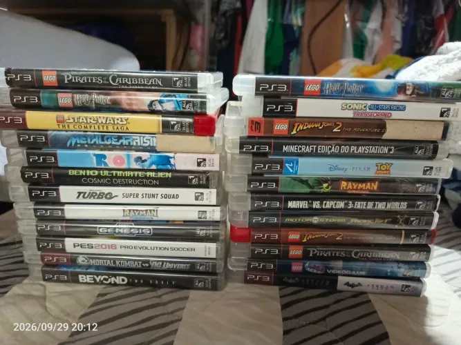 Lote com 24 Jogos Originais PS3 Mídia Física (Lego, Sonic, Minecraft, Batman)