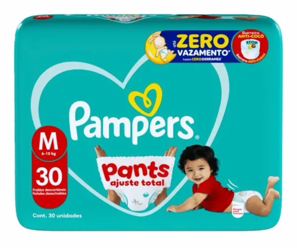 Pacote Pampers Pants Ajuste Total (30und)