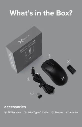 Mouse delux 900mini PRO Black 500 mah + mouse pad havit 90*30