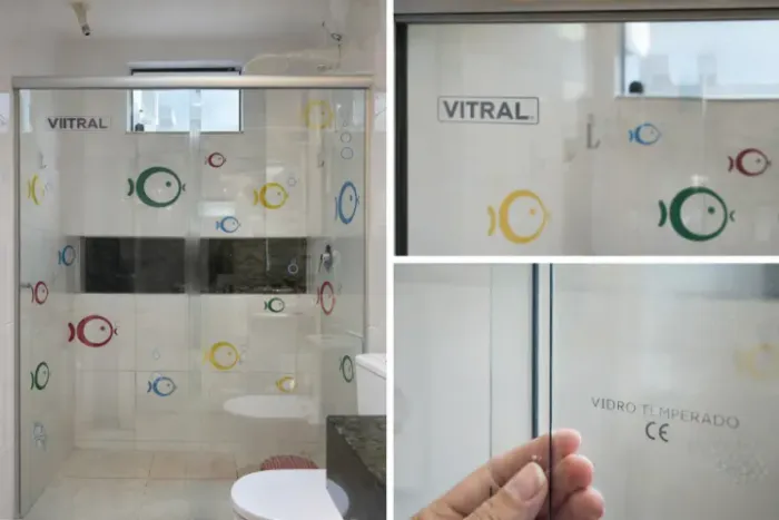 01 -BOX  de Banheiro Vidro Blindex e Esquadrias em Alumínio 180cm x 150cm (Ótimo estado)