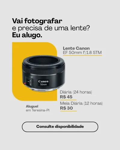 Aluguel Lente Canon 50mm f/1.8 STM | Teresina