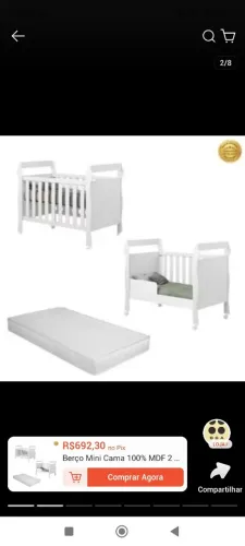 Berço cama em MDF