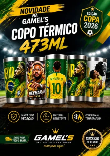 ? COPO TÉRMICO 473ML ? EDIÇÃO COPA 2026