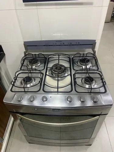 Fogão Brastemp inox 5 bocas