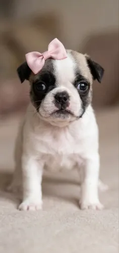 Pug fêmea exótica tricolor miniatura 