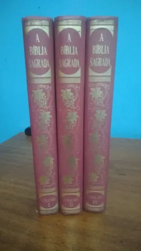 Coleção Bíblia Sagrada Antiga 1962 (3 Volumes) - Capa Dura Vermelha Luxo