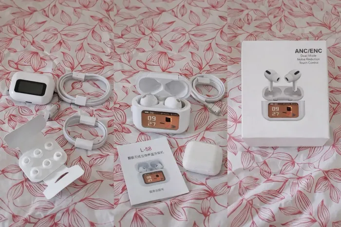 Touch Screen ANC Fones De Ouvido Sem Fio atualizada do L58 TWS Ruído Cancelando Bluetooth