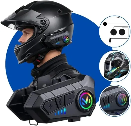 Intercomunicador capacete moto Bluetooth 