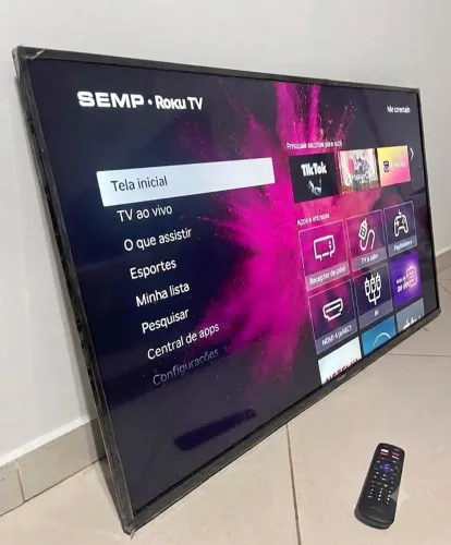 Smart tv Semp Roku Inteligência Artificial Modelo Novo 32 Entrego