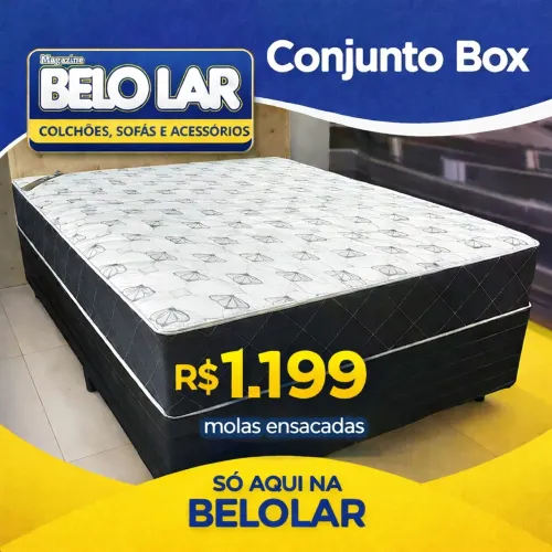 Colchão de molas ensacadas mais base box
