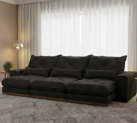 SOFÁ RETRÁTIL E RECLINÁVEL DIAMOND PRIME 3,50 m - PLENA ESTOFADOS