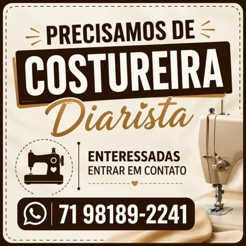 Preciso de costureira.