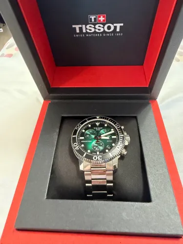 Tissot Seastar 1000 Chronograph Original Verde - Caixa e Certificado