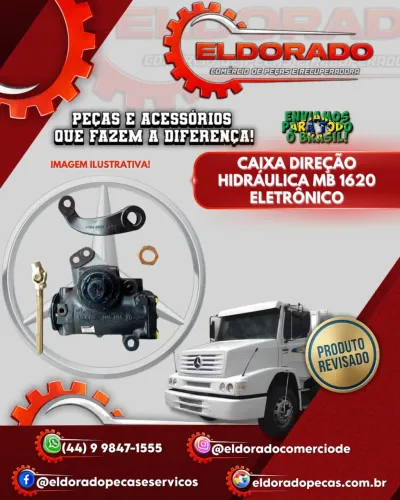 Caixa direção hidráulica mb 1620 eletrônico 