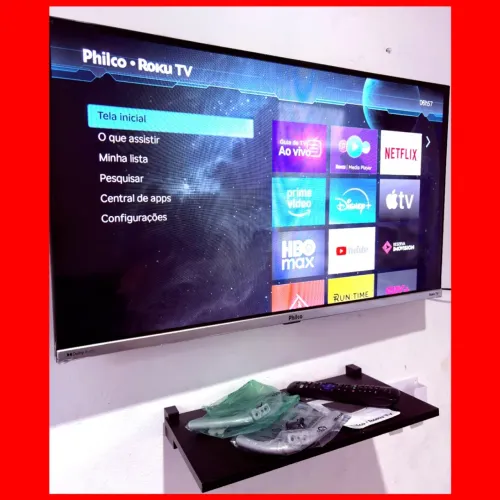 Philco Roku Smart Tv Led 32 Full Hd Dolby Áudio como nova + controle + manual + nota!