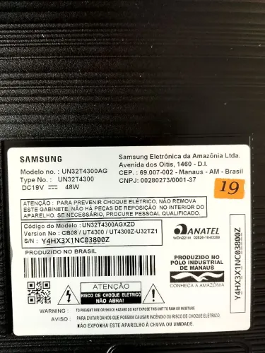 Tv para retirar peça 