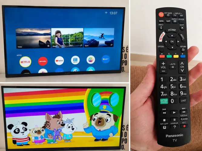 TV Smart Panasonic 40" Full HD TC-40FS500B + Controle + Suporte